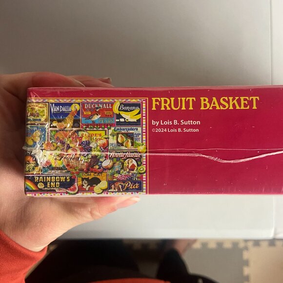 White Mountain Fruit Basket 1000 Piece Jigsaw Puzzle Vintage Style Sealed USA - Picture 4 of 4